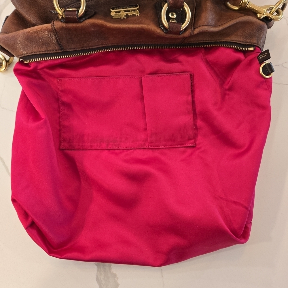 VTG Coach Madison Claire Large Brown Leather Satchel Shoulder Bag 12935 - Picture 15 of 16